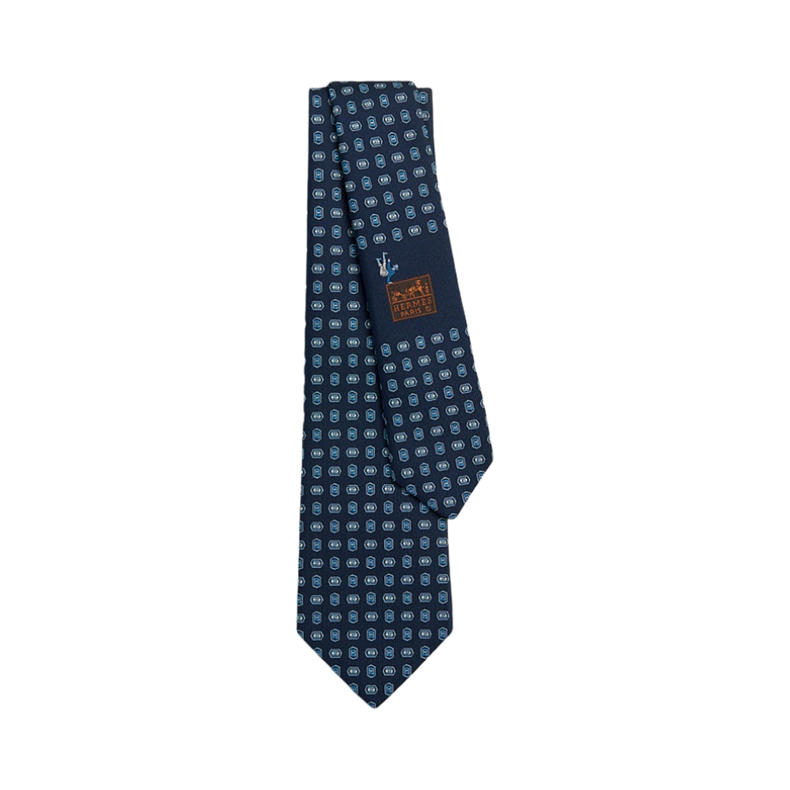에르메스 부클 H 타이 마린 씨엘 블루 비프(Hermes Boucle H Tie Marine Ciel Bleu Vif) - 1