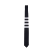 Thom Browne Cotton Suiting Engineered 4-Bar Tie Navy