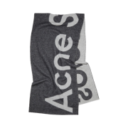 Acne Studios Logo Jacquard Muffler Black