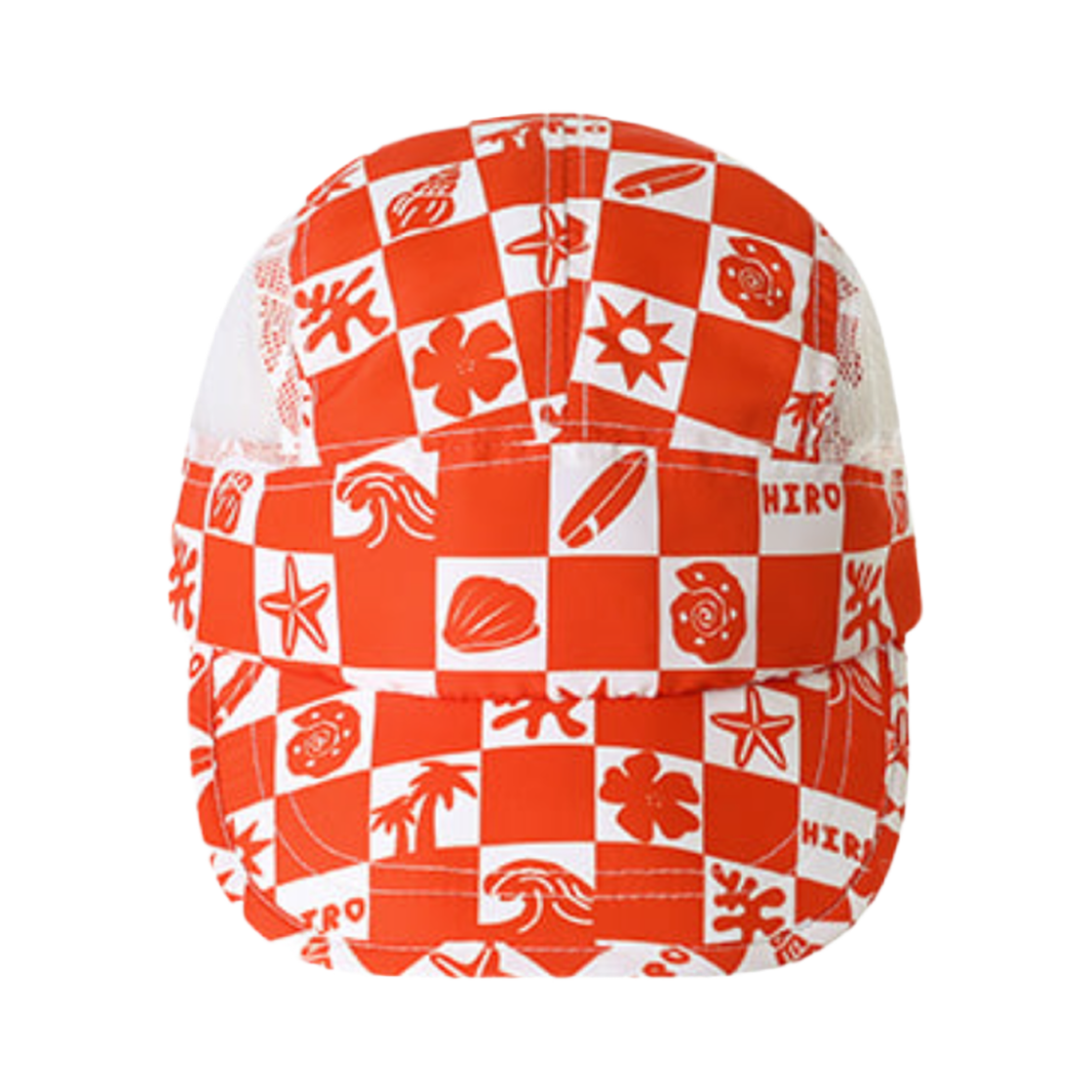 - (Kids) Hiro Drawing Checker Camp Cap Red