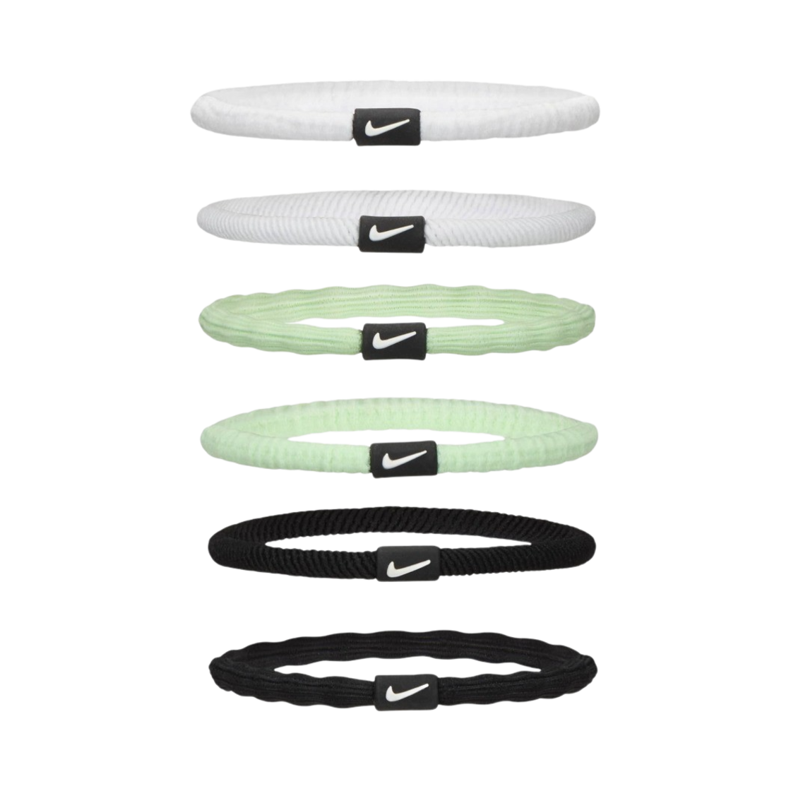 FZ7441-130 Nike Flex Hair Ties White (6 Pack)