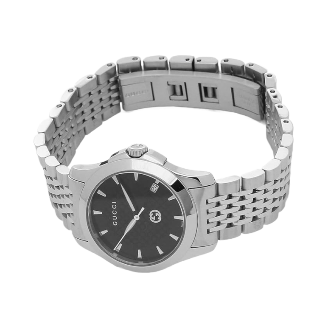 (W) 구찌 G-타임리스 쿼츠 27mm 스테인리스 스틸 블랙((W) Gucci G-Timeless Quartz 27mm Stainless Steel Black) - 2