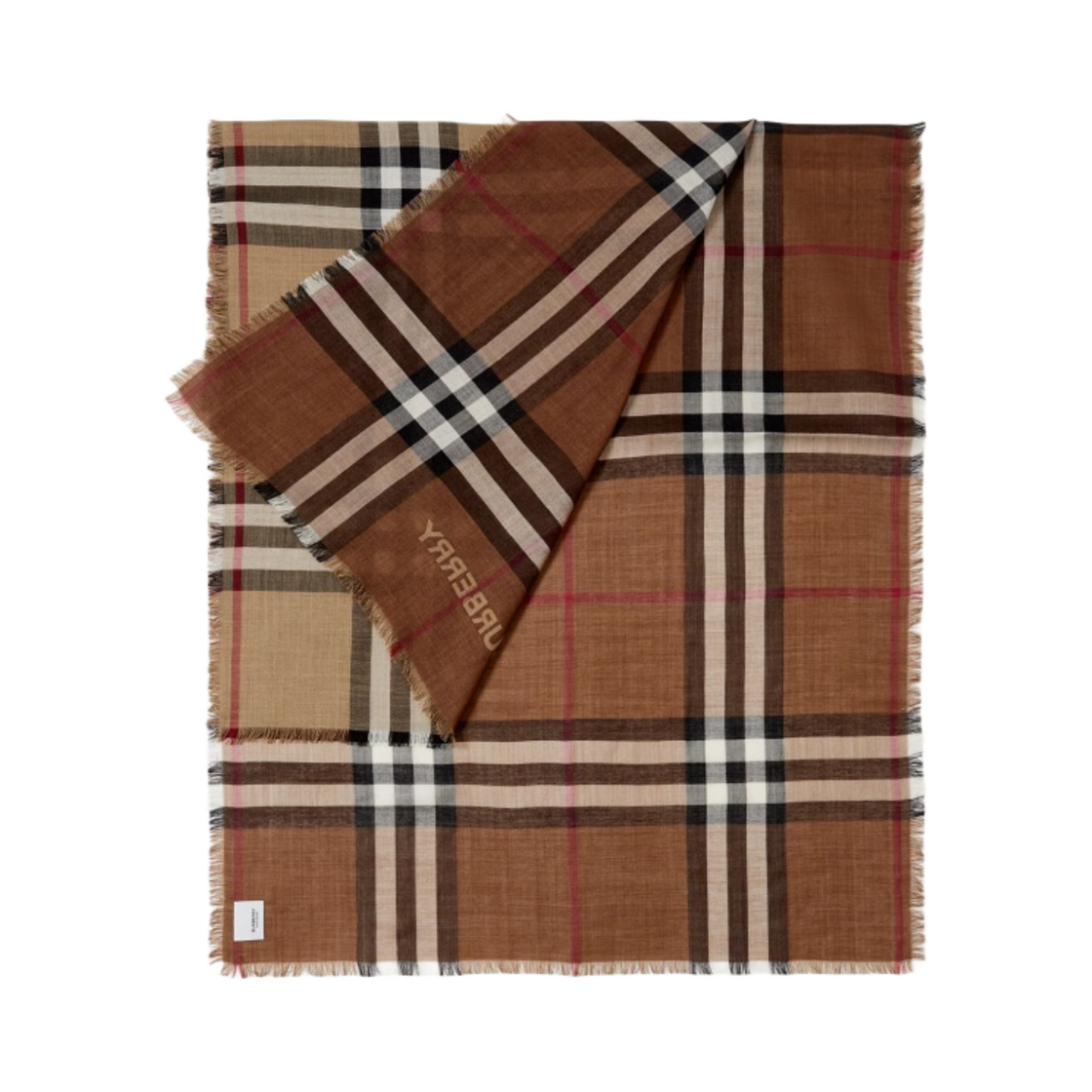 버버리 체크 울 실크 리버시블 스카프 아카이브 베이지(Burberry Check Wool Silk Reversible Scarf Archive Beige) - 3