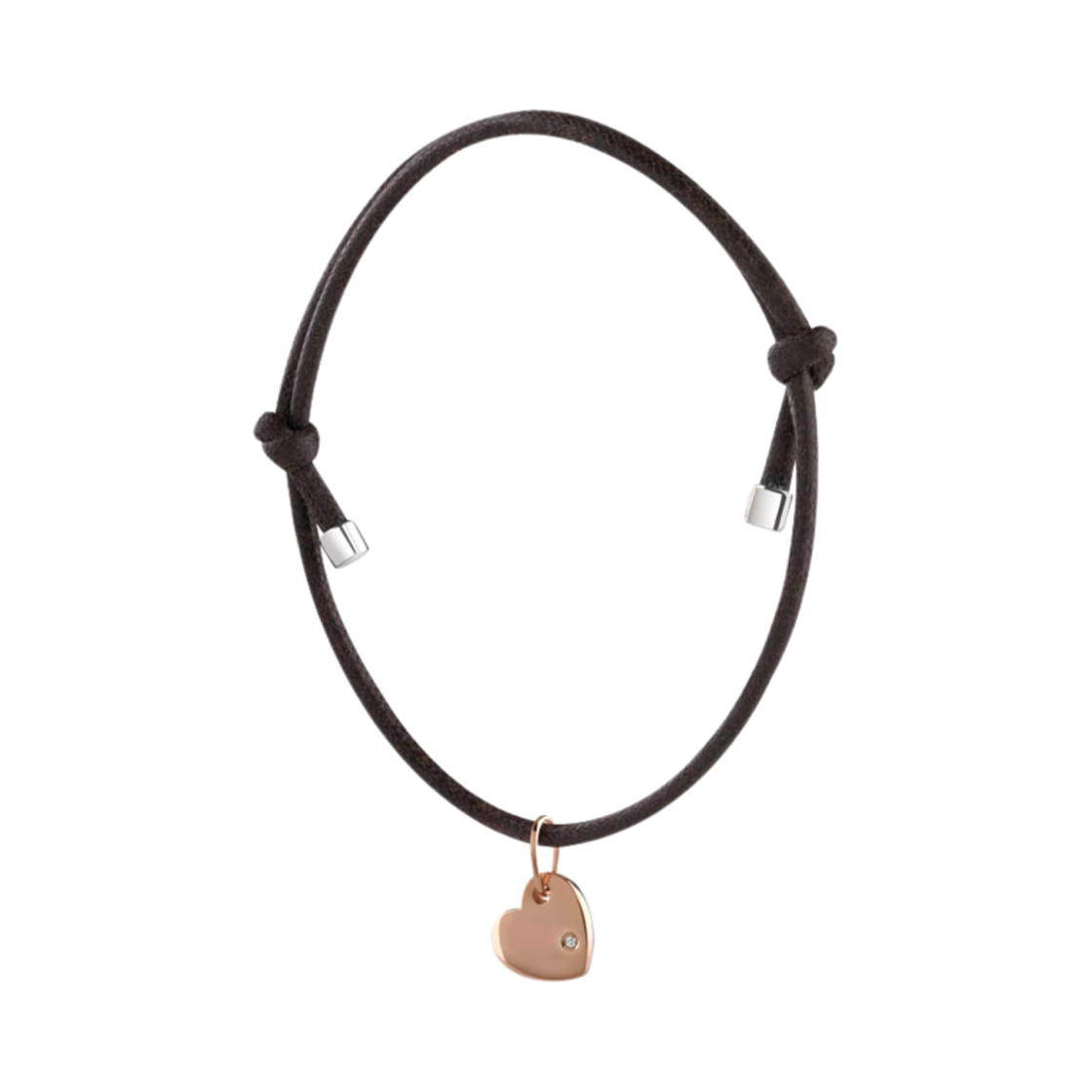 20059821 Damiani My First Heart Charm Diamond Bracelet Pink Gold