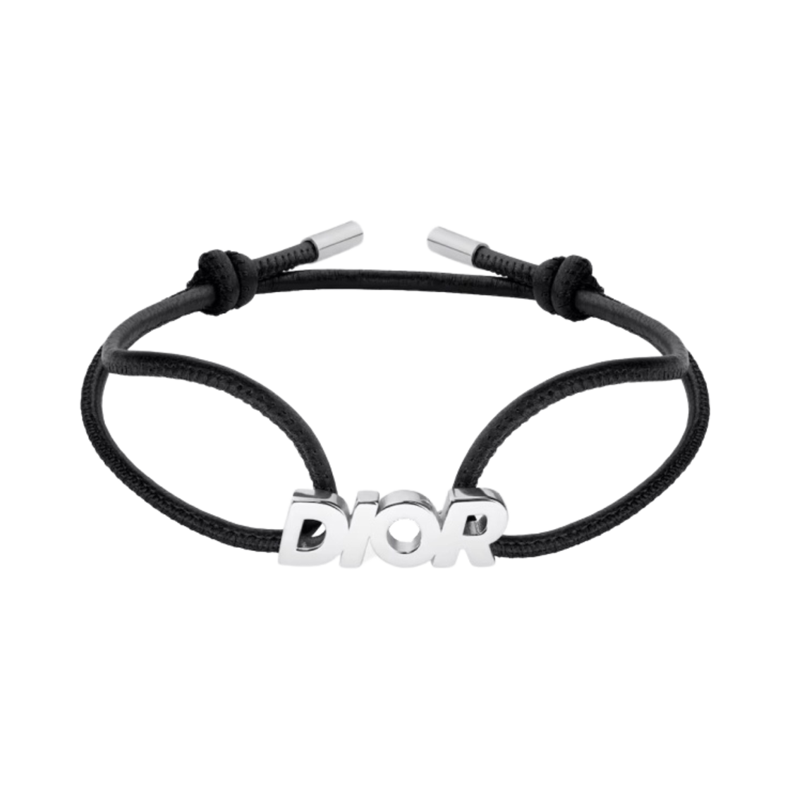 디올 이탈릭 브레이슬릿 블랙 카프스킨 실버(Dior Italic Bracelet Black Calfskin Silver) - 1