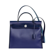 Hermes Herbag Zip 31 Bag Sellier H Berlin Canvas & Palladium Bleu Encre Ecru Noir Bleu Saphir