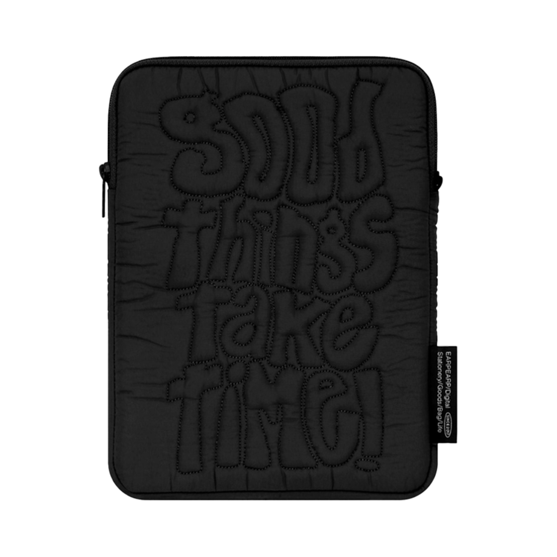 E2206_0909 earpearp Good Things Take Time Ipad Pouch Black