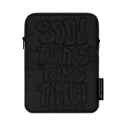 earpearp Good Things Take Time Ipad Pouch Black