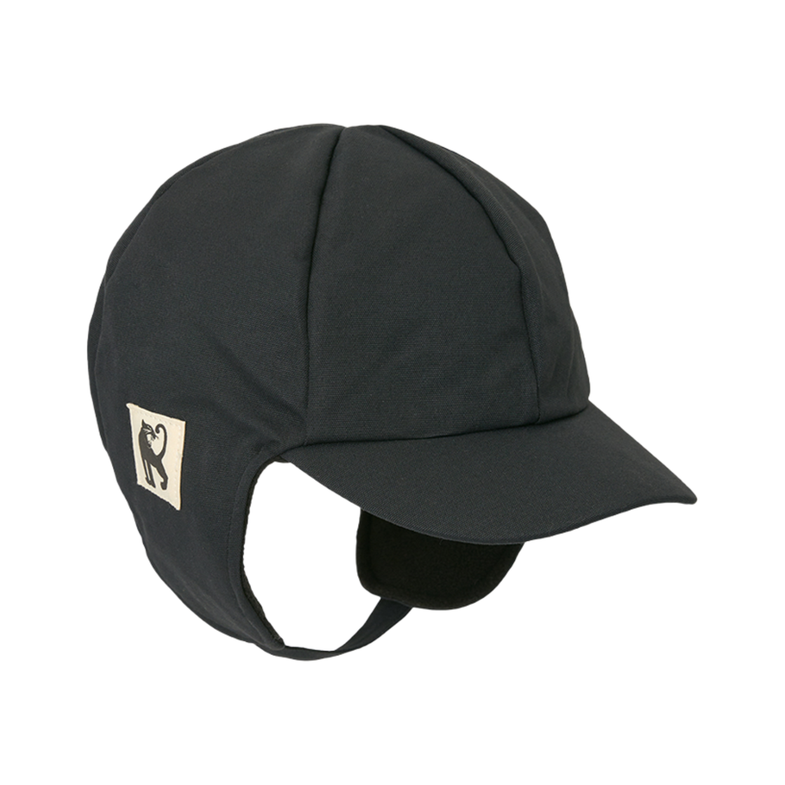 (키즈) 미니 로디니 이어 쉐이프 볼캡 블랙((Kids) Mini Rodini Ear Shaped Ball Cap Black)