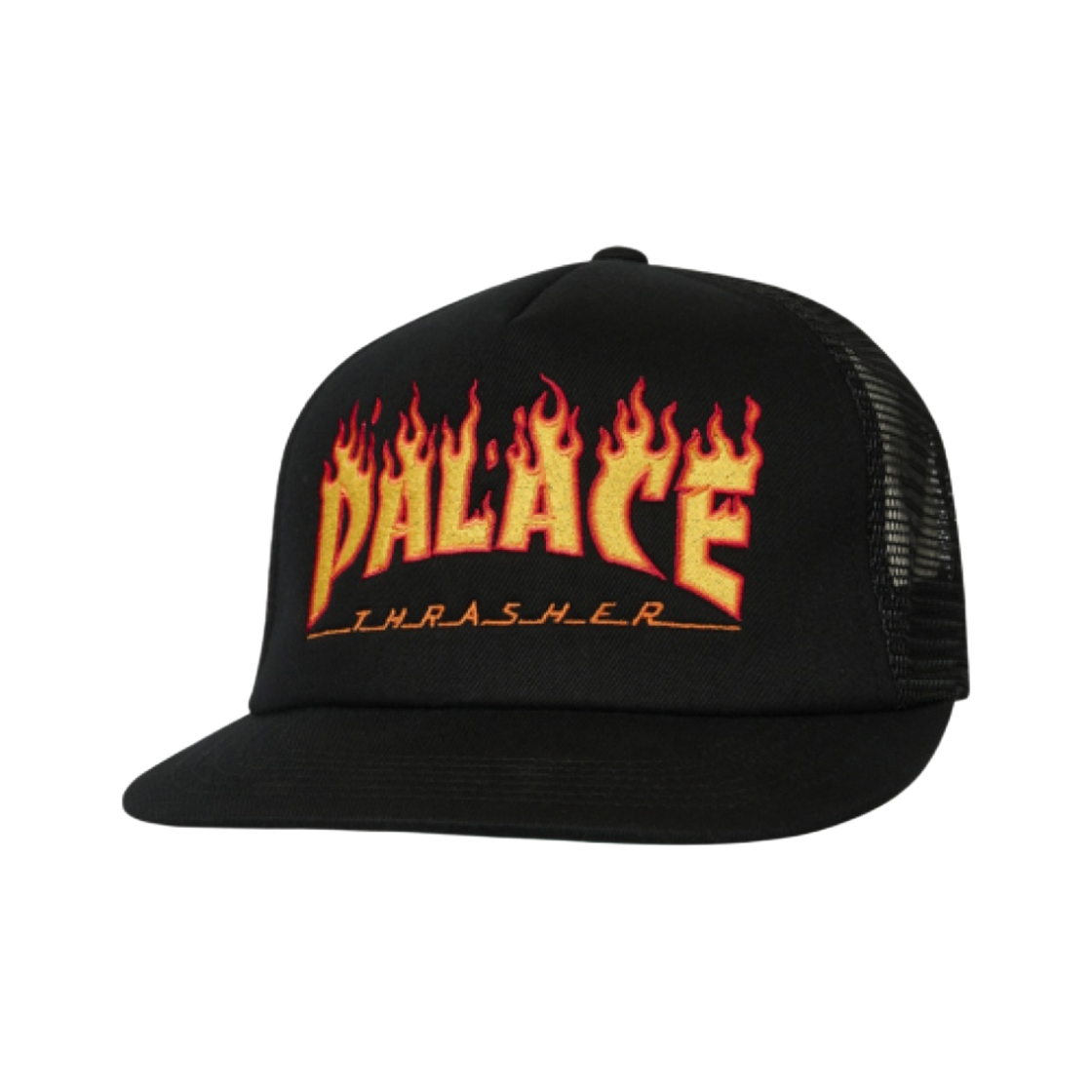 팔라스 x 트레셔 트러커 햇 블랙 - 24SS(Palace x Thrasher Trucker Hat Black - 24SS)