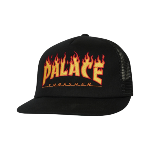 Palace x Thrasher Trucker Hat Black - 24SS