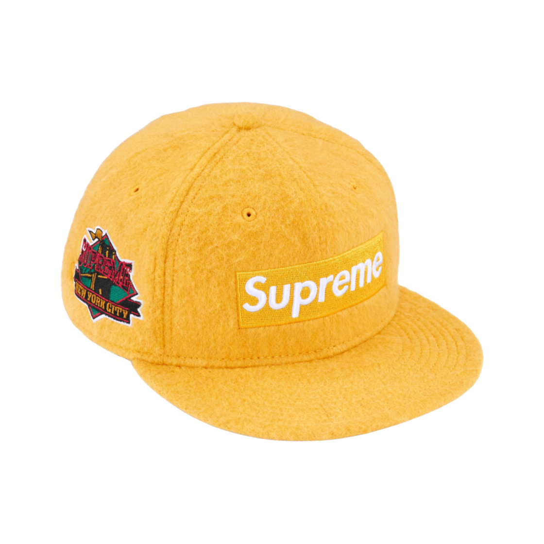 - Supreme Brushed Wool Box Logo New Era Dark Yellow - 24FW