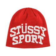 Stussy Sport Jacquard Skullcap Beanie Red