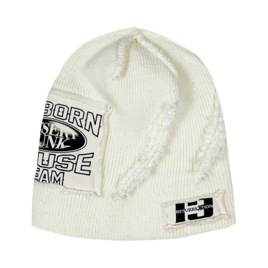 24EX-AC001 White [KREAM 단독] Resurrection13 Patch Work Detail Beanie White