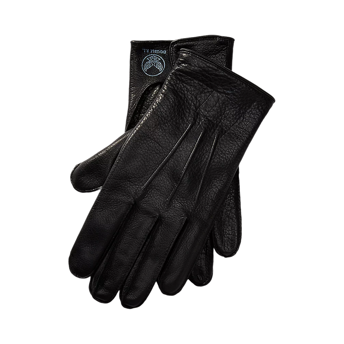 494184 Double RL Line Leather Gloves Vintage Black