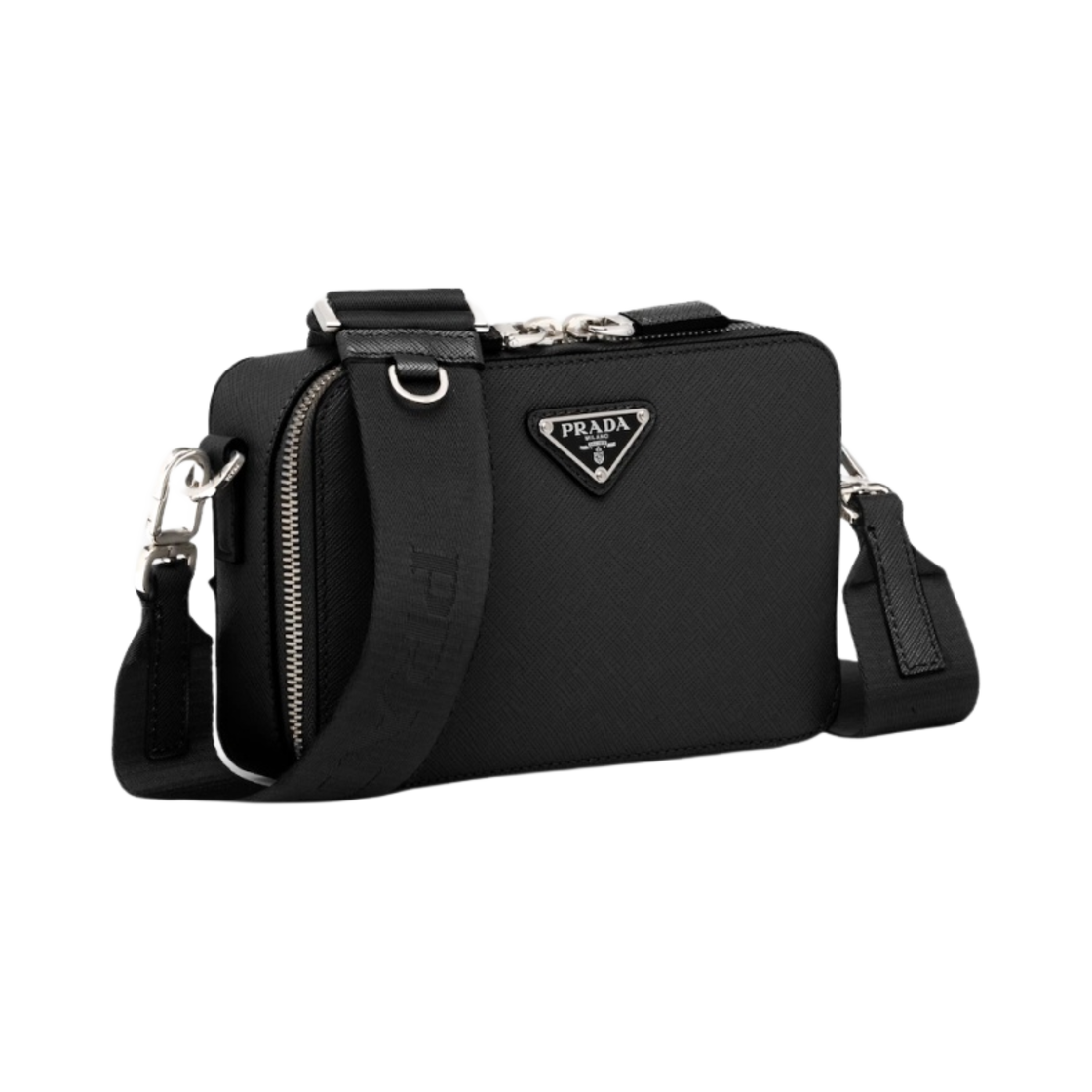 프라다 사피아노 레더 브리크 백 블랙(Prada Saffiano Leather Brique Bag Black) - 2