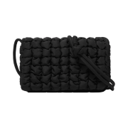COS Quilted Crossbody Messenger Bag Black