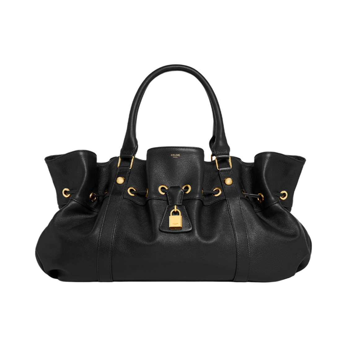 셀린느 미디움 셀린느 애비 백 서플 카프스킨 블랙