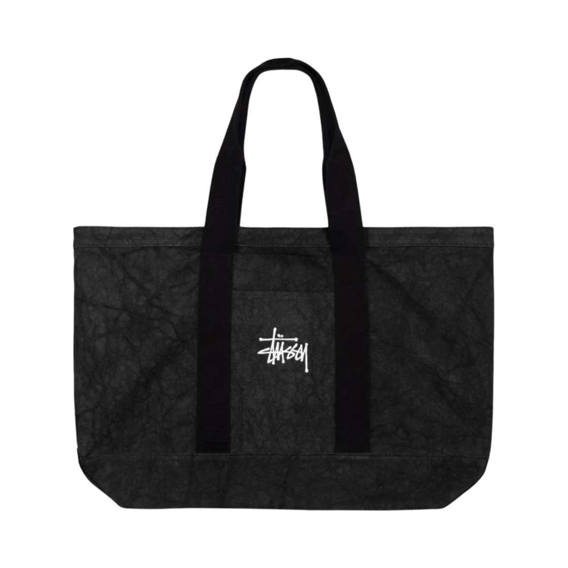134253 Stussy Canvas Extra Large Tote Bag Washed Black