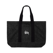 Stussy Canvas Extra Large Tote Bag Washed Black