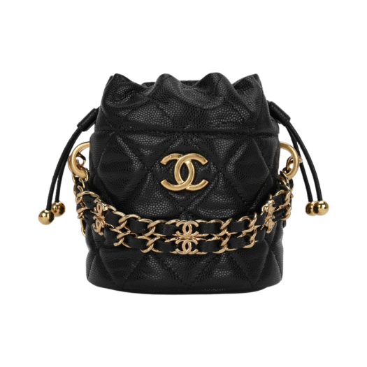 Chanel Clutch with Chain Grained Calfskin & Gold Black