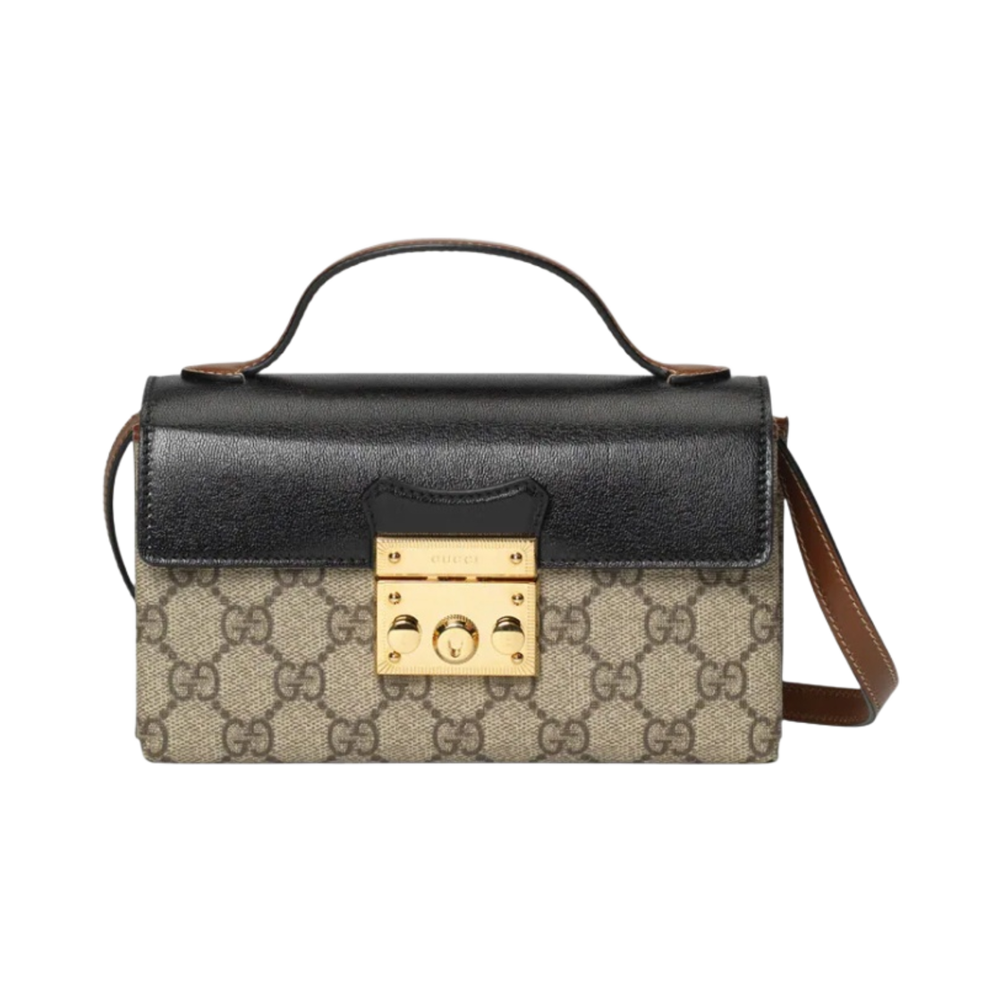 652683-96GAG-9785 Gucci Padlock Mini Bag Beige Ebony Black