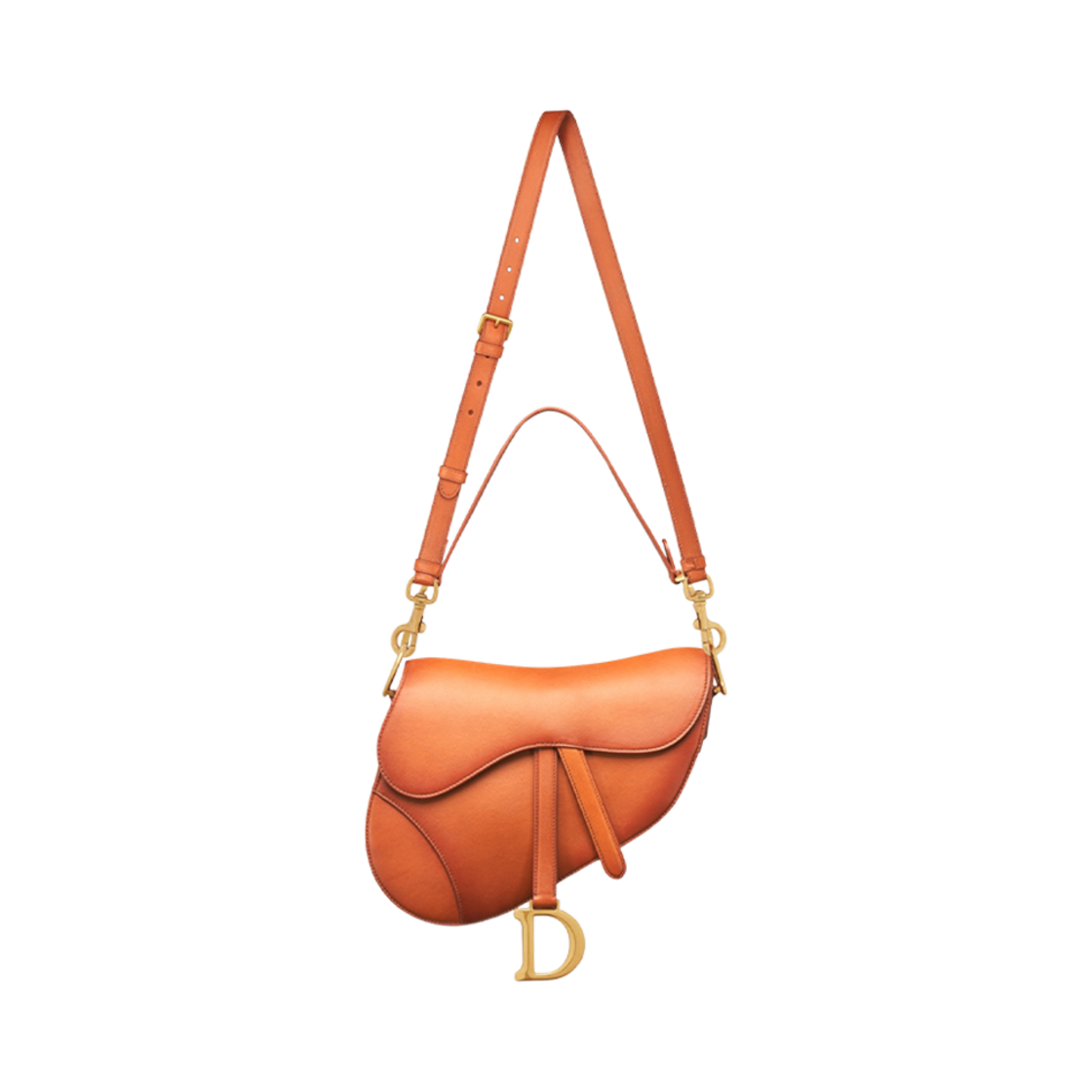 디올 새들 백 스트랩 A 파티나 피니쉬 브라운(Dior Saddle Bag with Strap with A Patina Finish Brown) - 4