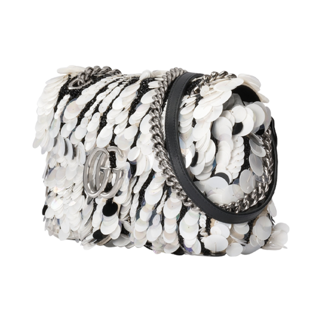 구찌 GG 마몽 스몰 시퀸 숄더백 지브라 시퀸(Gucci GG Marmont Small Sequin Shoulder Bag Zebra Sequin) - 2