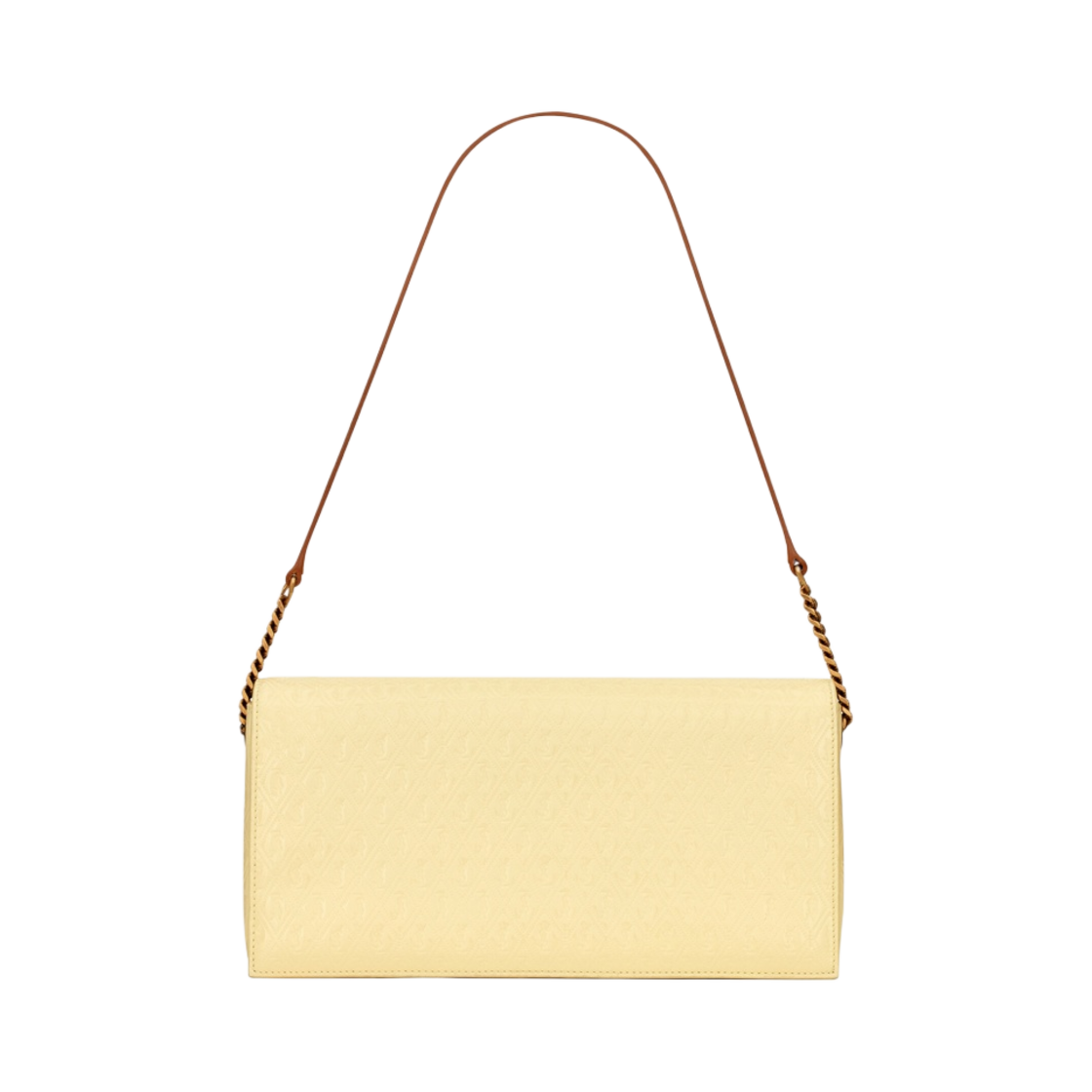 생로랑 페이턴트 캔버스 스무스 레더 르 모노그램 99 백 페일 옐로우 브라운 골드(Saint Laurent Le Monogramme 99 Bag in Patent Canvas and Smooth Leather Pale Yellow Brown Gold) - 1