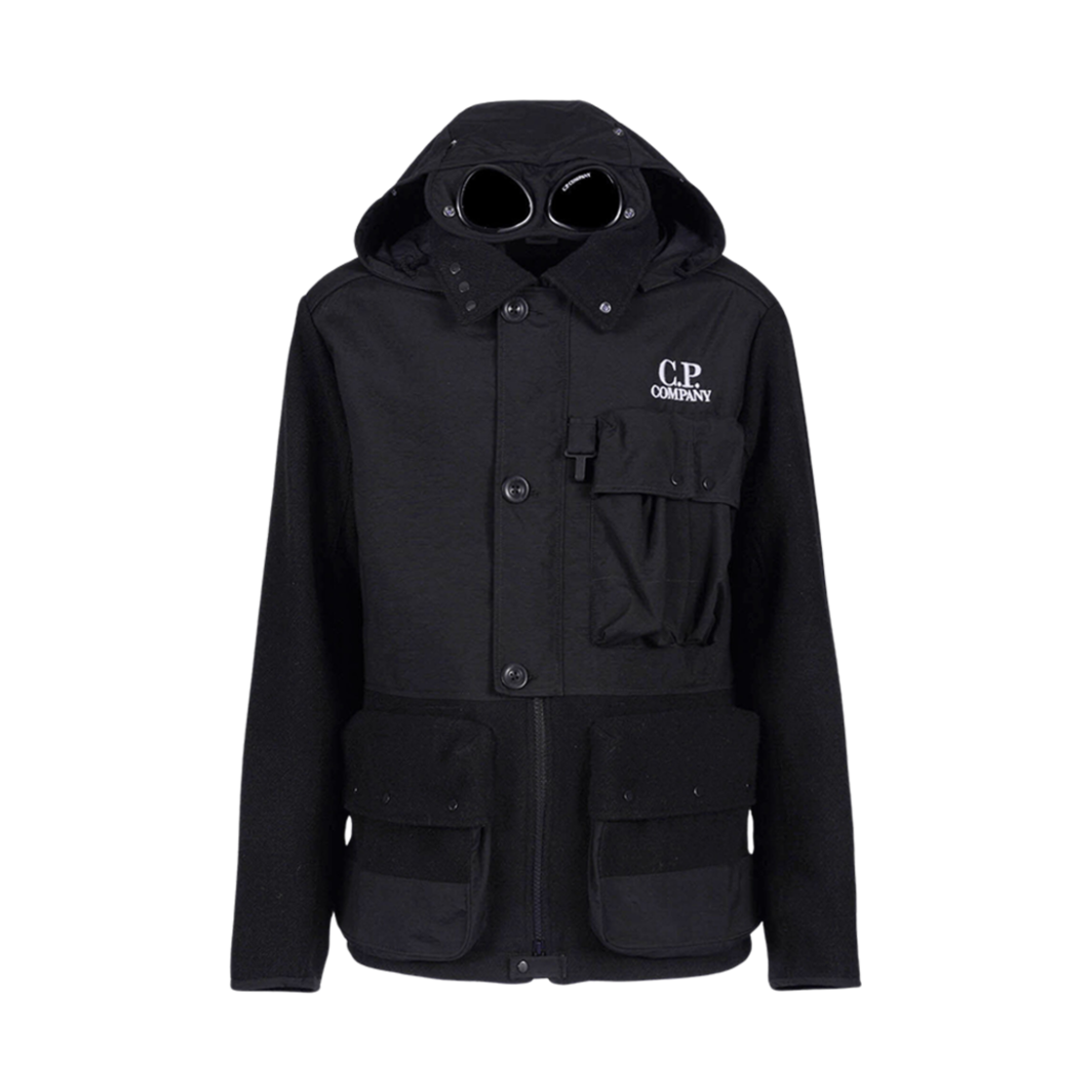 15CMOW274A006168M999 C.P. Company C.P. Duffel Mixed Goggle Jacket Black - 23FW