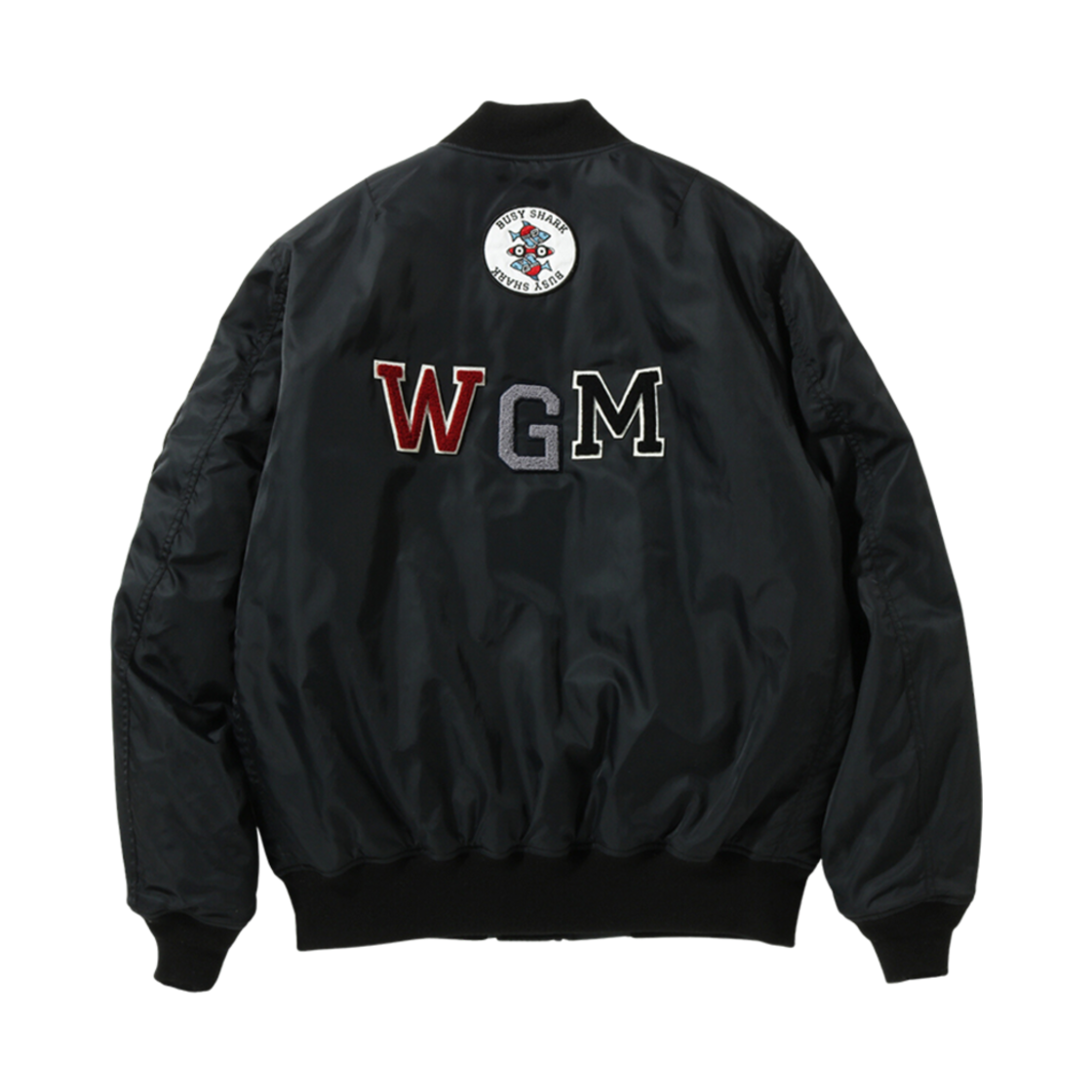 베이프 비지 샤크 루즈 핏 MA-1 블랙(BAPE Busy Shark Loose Fit MA-1 Black) - 2