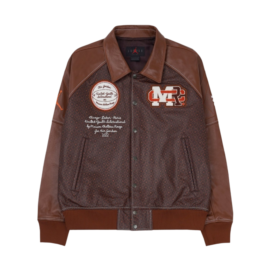 DJ9770-203 Jordan x Maison Chateau Rouge Flight Jacket Brown Basalt -US/EU - 대표 이미지 #1