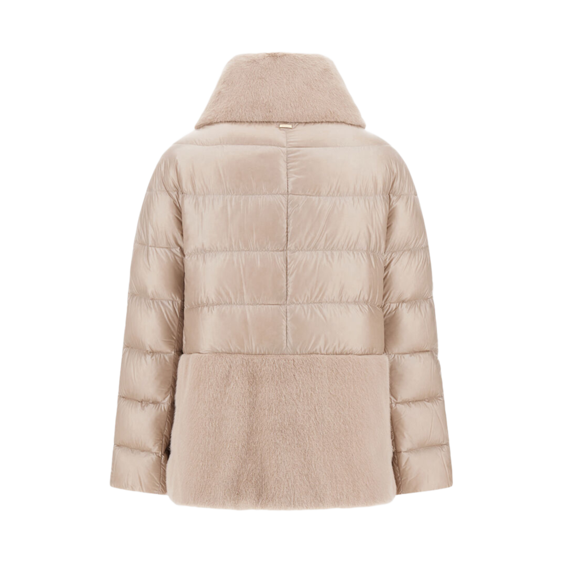 (W) 에르노 케이프 나일론 울트라라이트 뉴 레이디 포 퍼 샹티((W) Herno Cape In Nylon Ultralight New Lady Faux Fur Chantilly) - 2