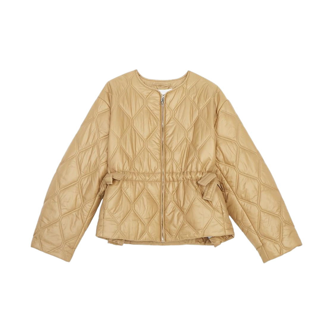 F8208-129 (W) Ganni Quilted Jacket Tanin