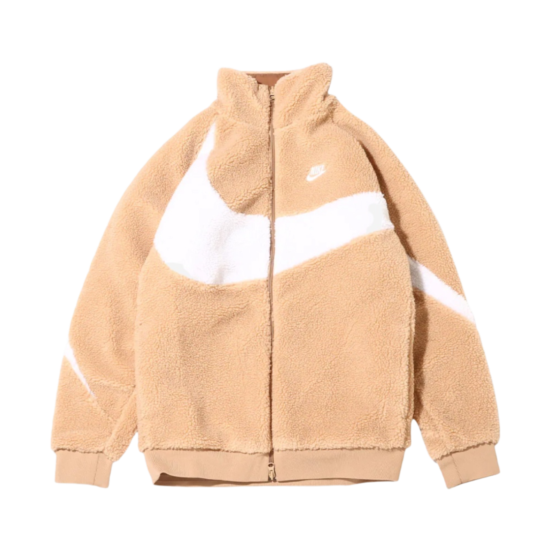 BQ6546-200 Nike Big Swoosh Full Zip Jacket Hemp White - 대표 이미지 #1