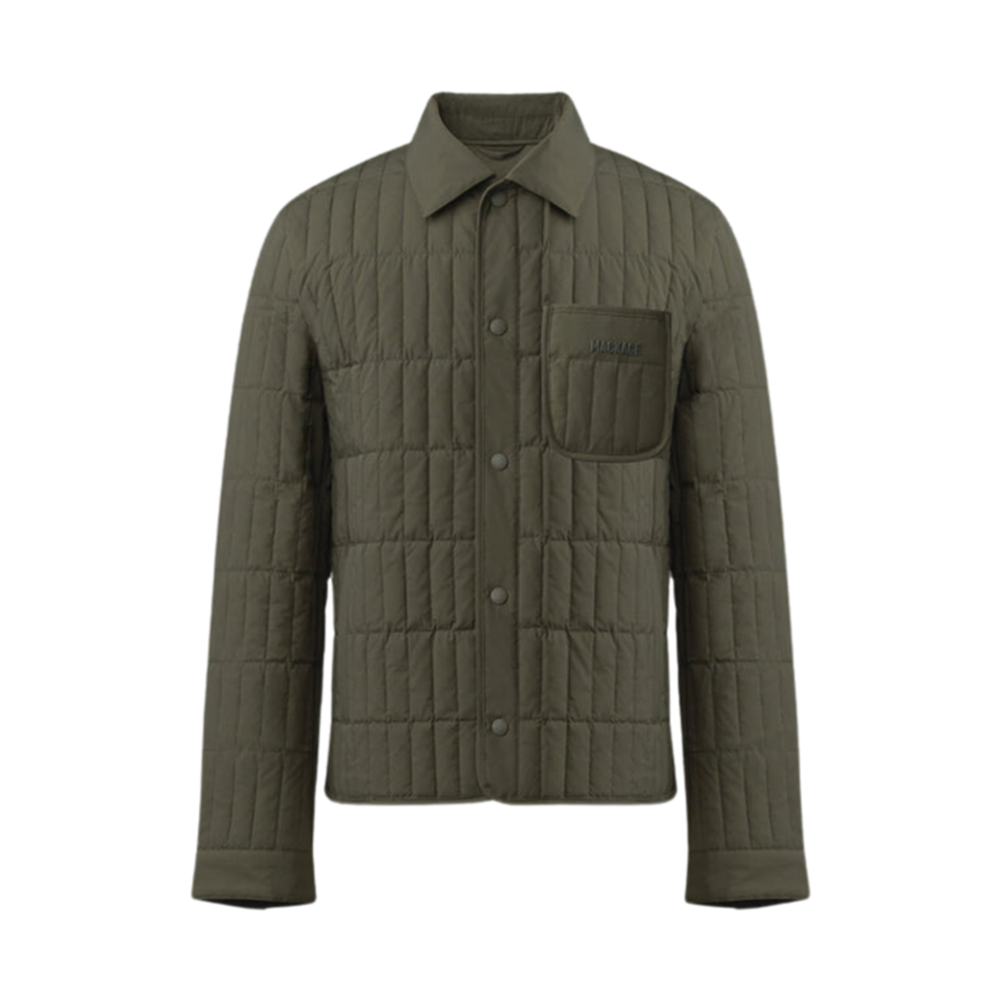 MATEO Mackage Mateo Vertical Quilted Jacket with Spread Collar Light Military