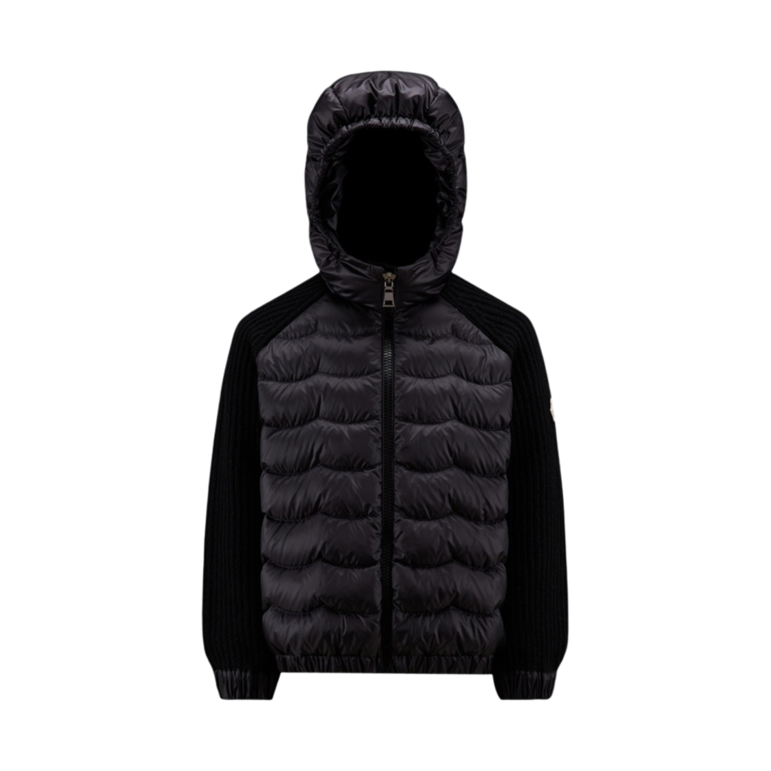 (키즈) 몽클레르 패딩 울 후드 블랙 - 22FW((Kids) Moncler Padded Wool Hoodie Black - 22FW) - 1