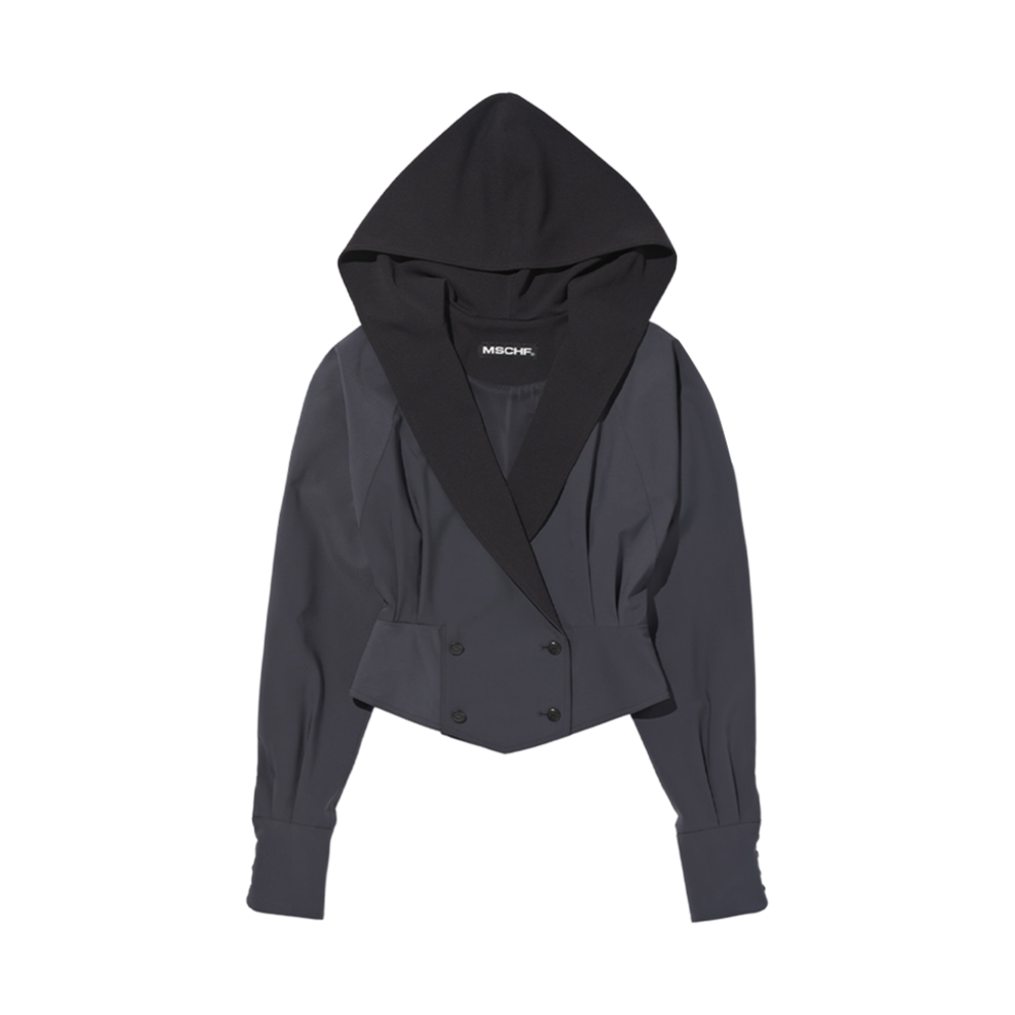 MF23FWJK03 (W) Mischief Cape Hoodie Jacket Khaki Dark Purple