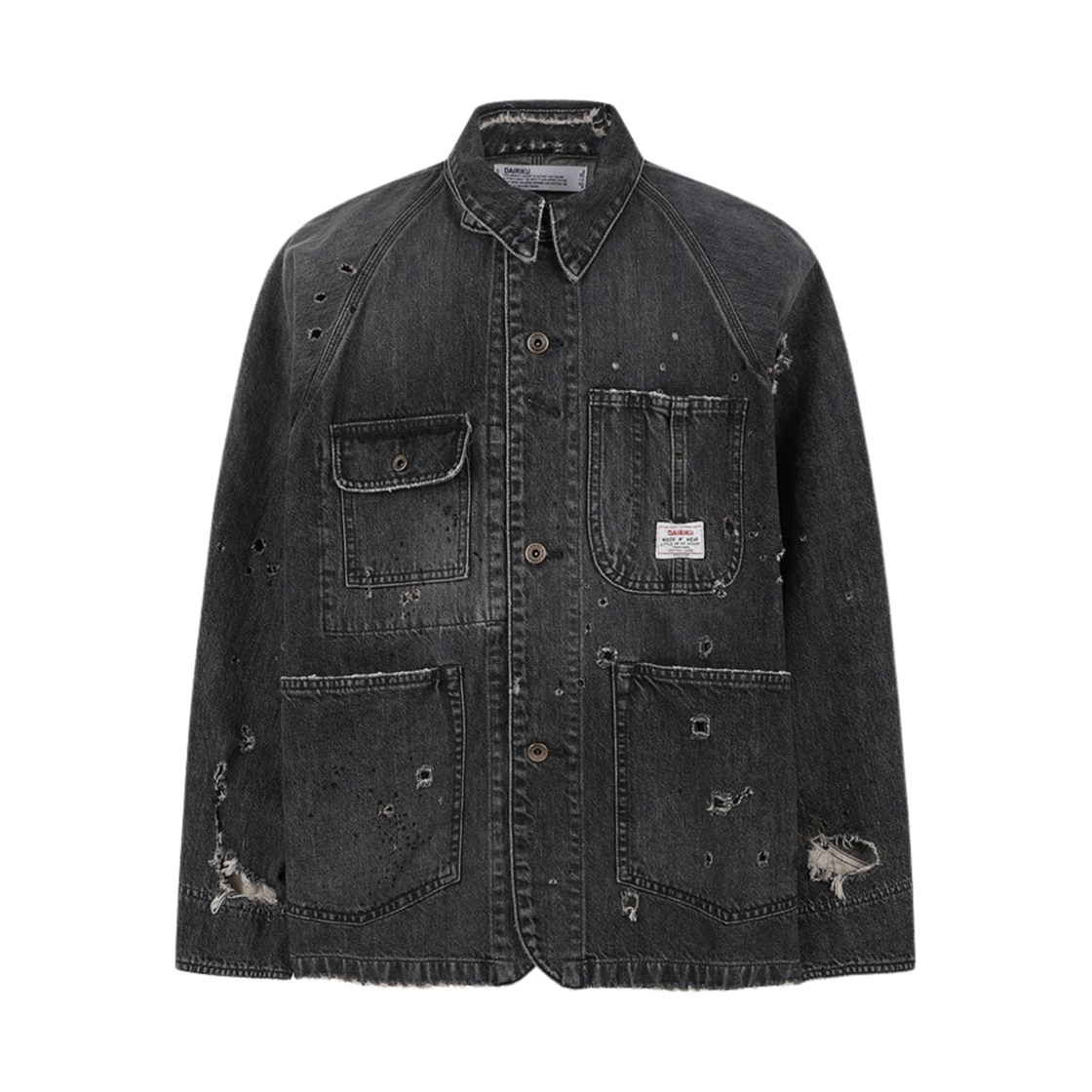 DAIRIKU 22SS Denim Cover All Lサイズ ブラック DAIRIKU 22SS Denim Cover All Lサイズ ブラック 買い保障できる