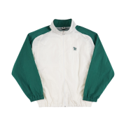 NOS7 Side Color Combination Windbreaker Green Ivory