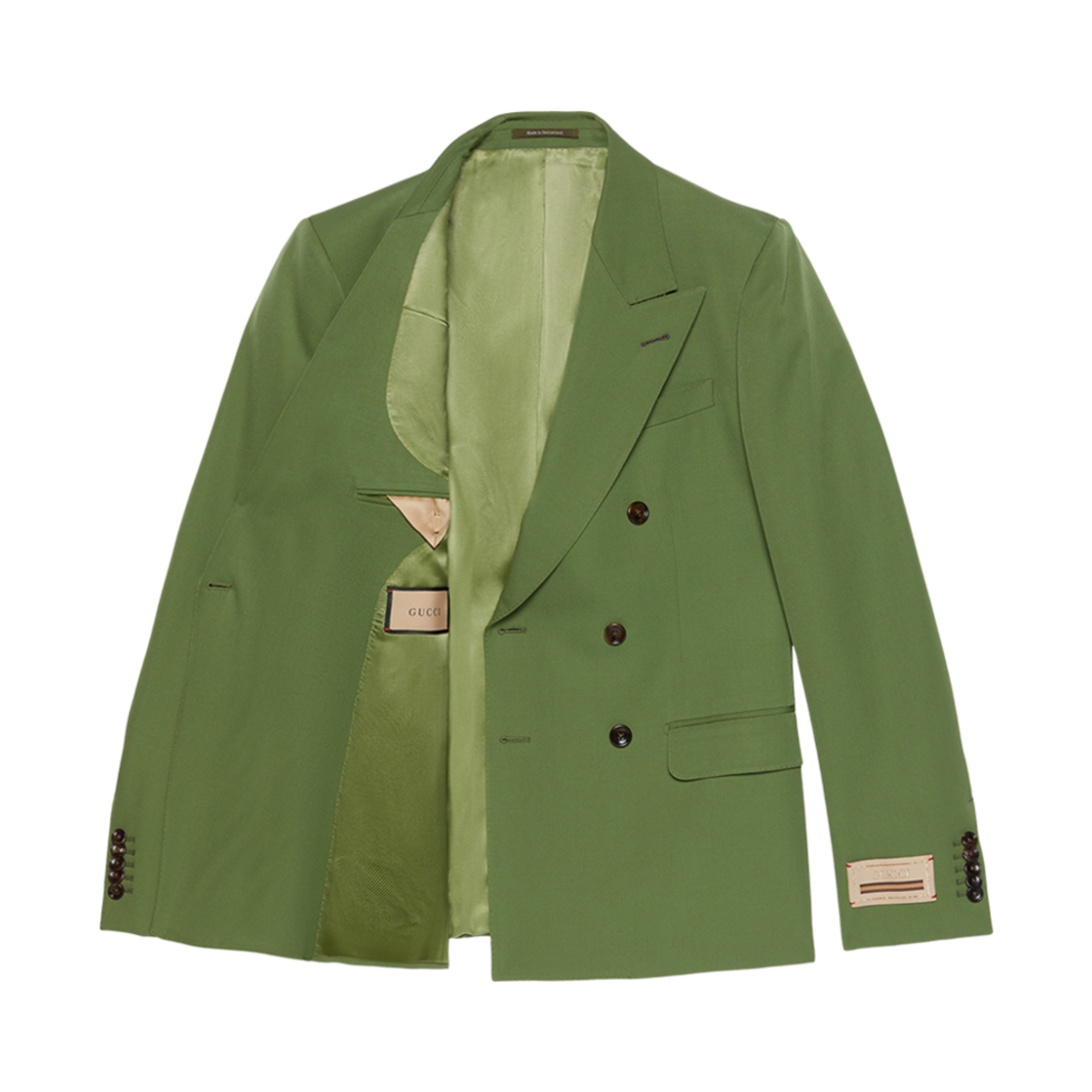 구찌 울 개버딘 포멀 자켓 그린(Gucci Wool Gabardine Formal Jacket Green) - 2