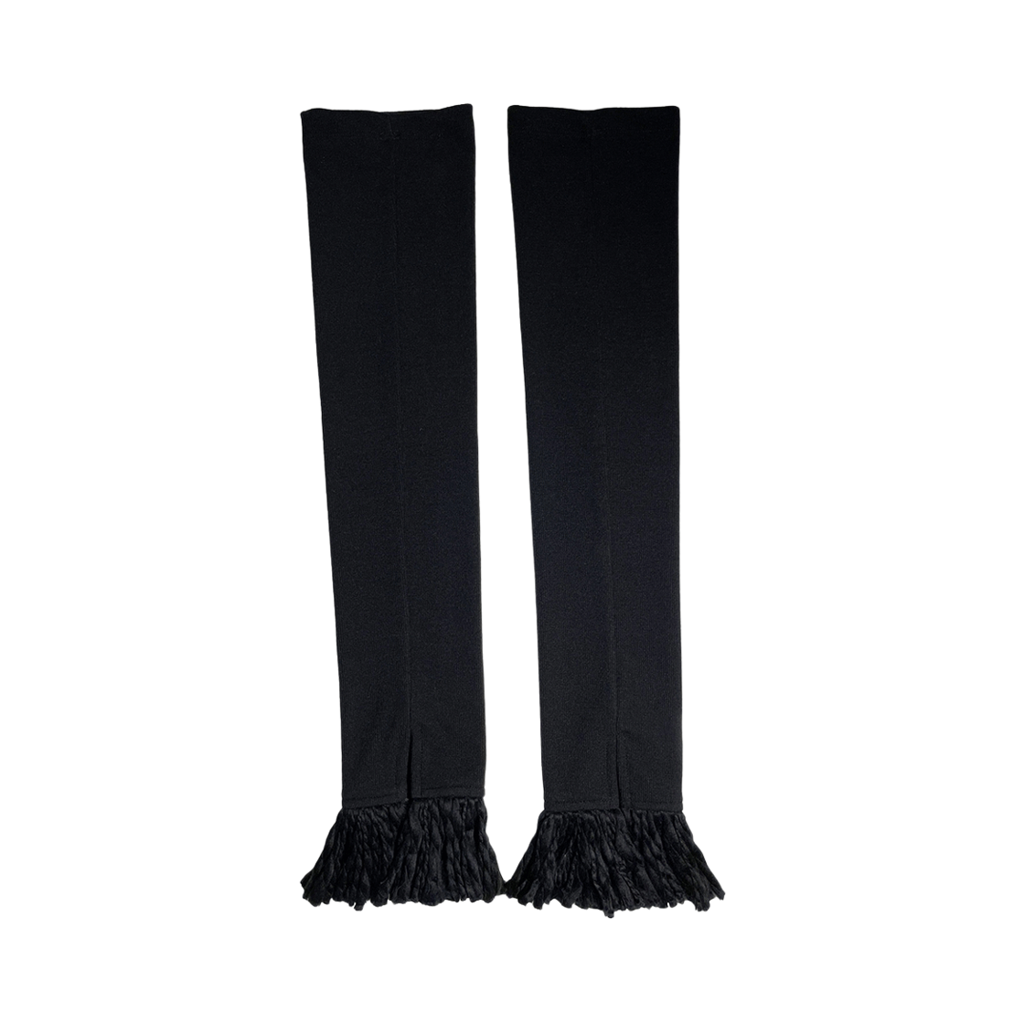 스틸레써디 니트 프린지 레그 워머 블랙(Still Lethardy Knit Fringe Leg Warmer Black)