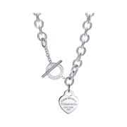 Tiffany & Co. Return to Tiffany Heart Tag Toggle Necklace Medium Silver