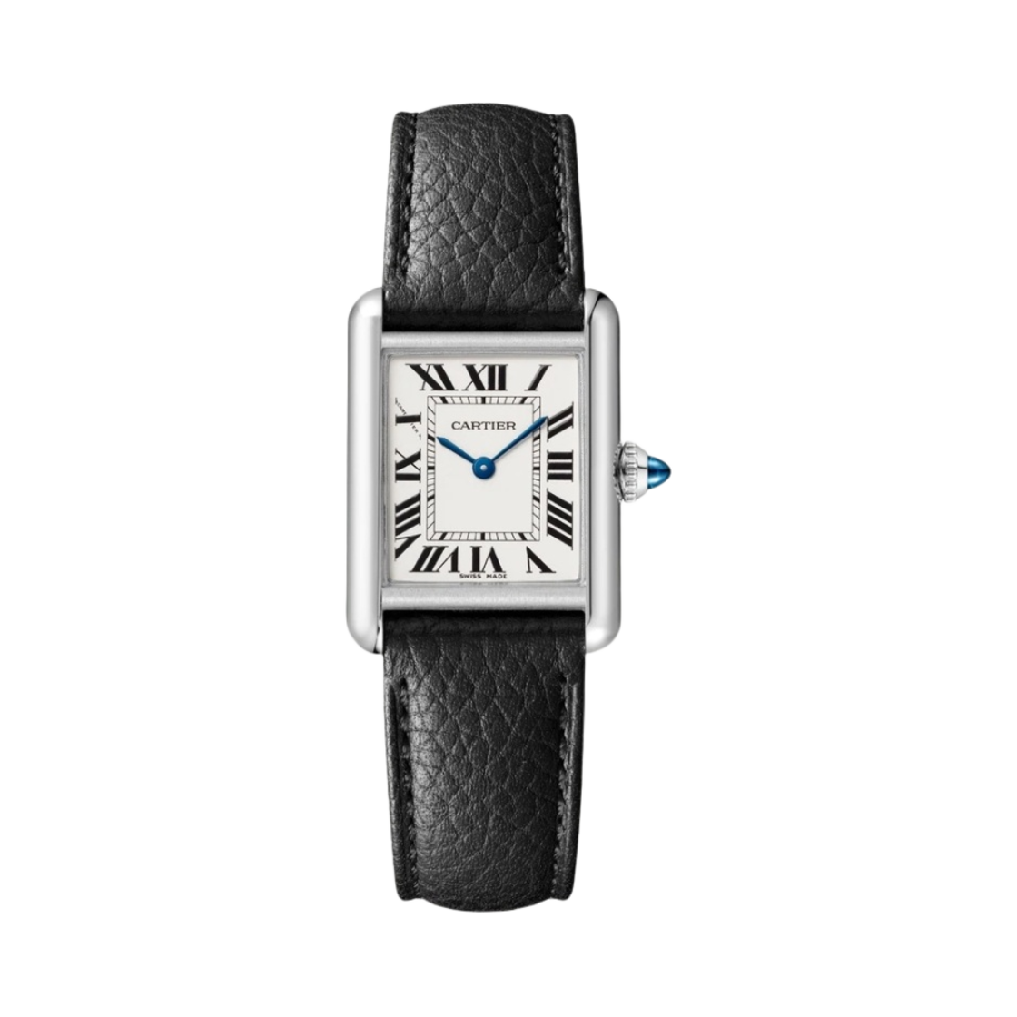 까르띠에 탱크 머스트 워치 스몰 쿼츠 스틸 카프스킨 블랙(Cartier Tank Must Watch Small Quartz Steel Calfskin Black)