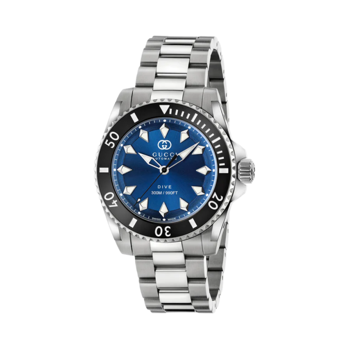 구찌 다이브 쿼츠 40mm 스테인리스 스틸 블루(Gucci Dive Quartz 40mm Stainless Steel Blue)