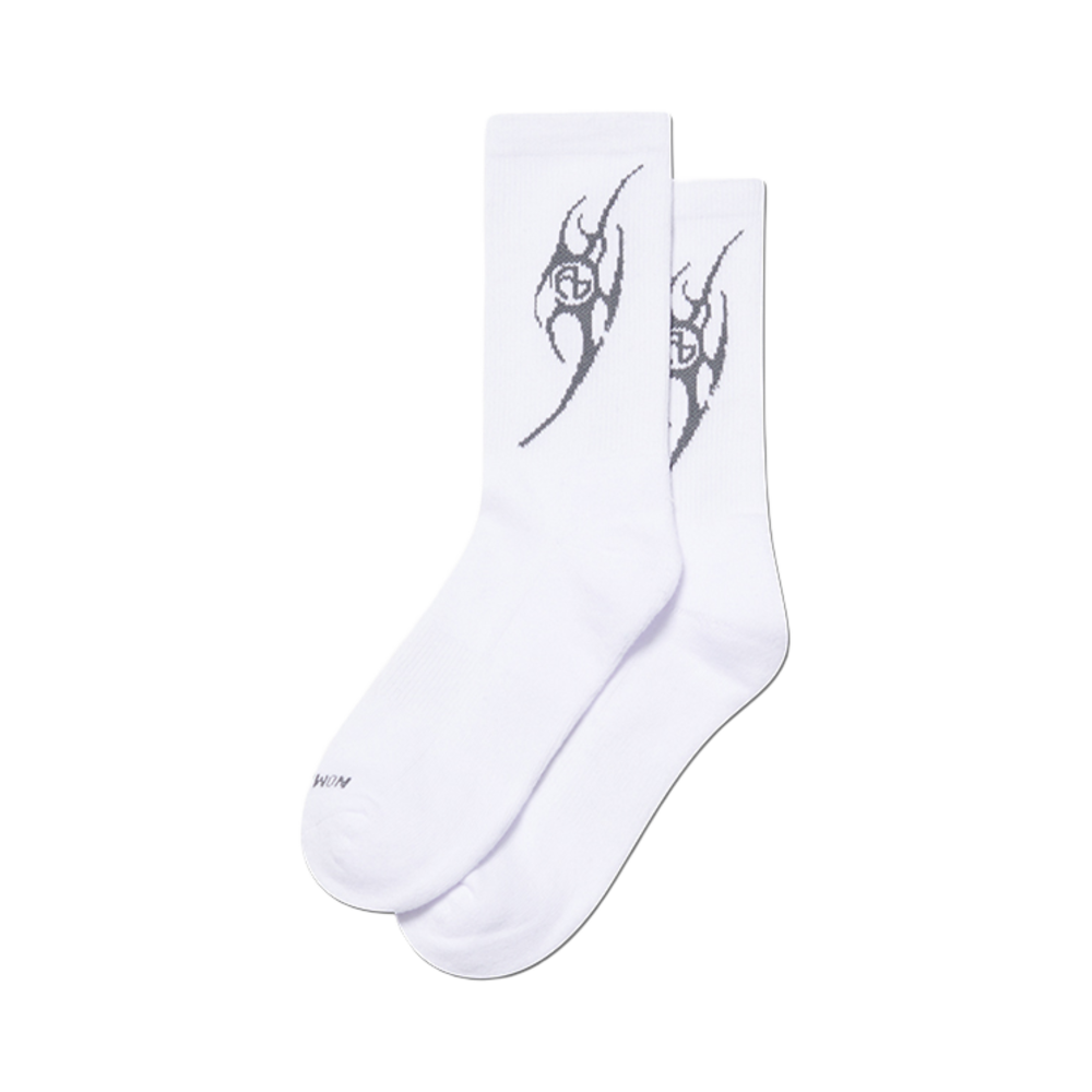 NMSS52AC14WHT NOMANUAL NM Tribal Socks White - 대표 이미지 #1