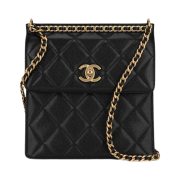 Chanel Backpack Grained Calfskin & Gold Black