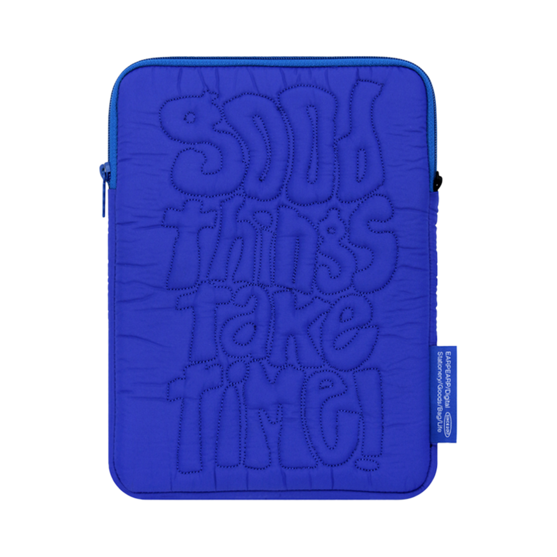 어프어프 굿 띵스 테이크 타임 아이패드 파우치 블루(earpearp Good Things Take Time Ipad Pouch Blue)