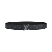 Louis Vuitton Initiales 40mm Reversible Belt Monogram Eclipse Dark Ruthenium