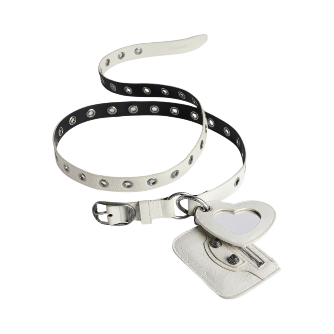 (W) 발렌시아가 르 카골 참 벨트 옵틱 화이트((W) Balenciaga Le Cagole Charms Belt Optic White) - 1